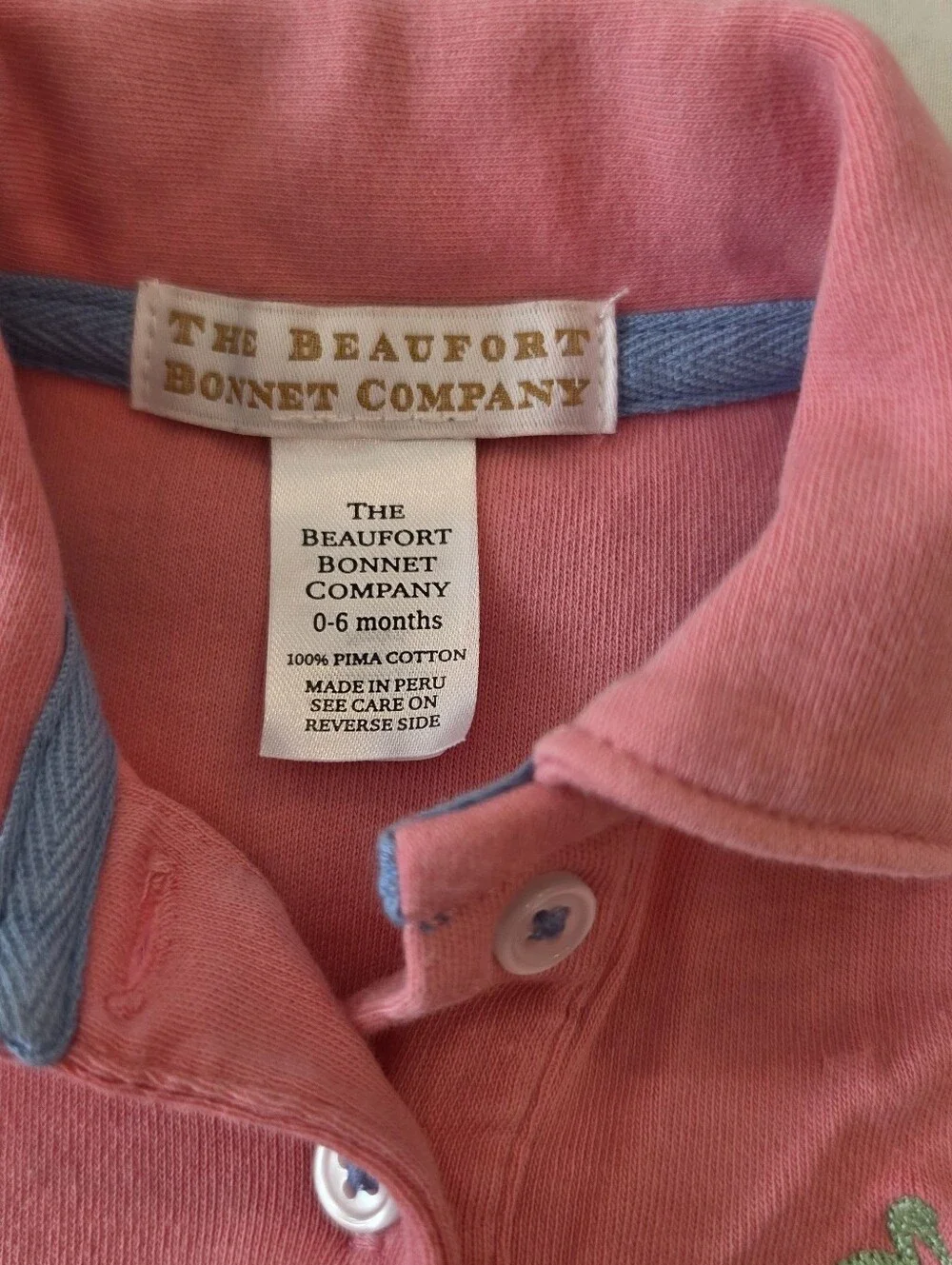 The Beaufort Bonnett Company TBBC Infant Girl's Pink Polo Dress 0-6 Months